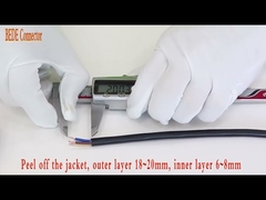 여성 방수 IP68에 남자인 라운드 연결기를 잠근 PA66 M19 본인