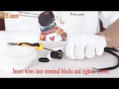 패널 후면 설치에 대한 본인 로킹 M19 방수 커넥터 PA66 재료 케이블