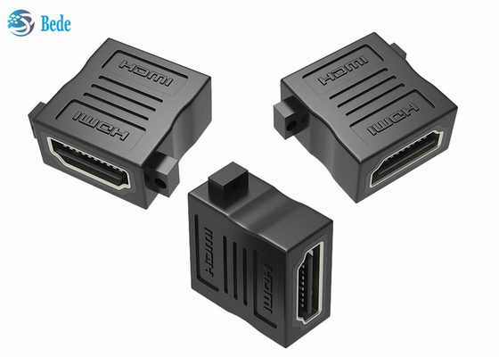 여성이고 여성 HDMI 연결기가 3D와 4K 결의안 HDMI 중계기를 지원합니다