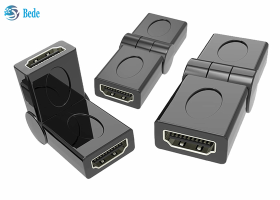 남자이고 여성이 회전 HDMI 연결기 90 180 270 360 각도 조정할 수 있는 3D 4K