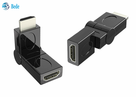 금은 회전 가능한 HDMI 남자이고 여성인 스위블 어댑터 90 180 270 360 Deg를 도금처리했습니다