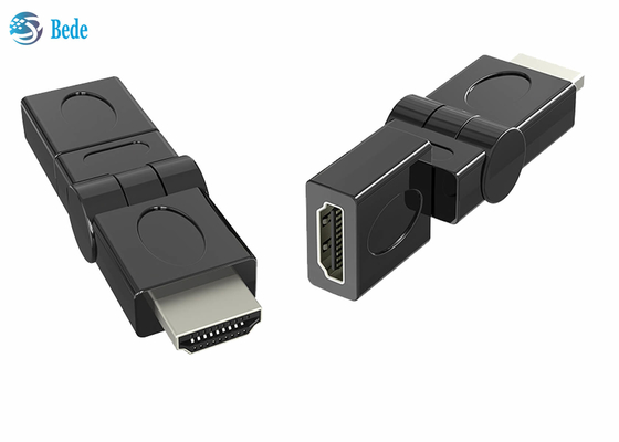 금은 회전 가능한 HDMI 남자이고 여성인 스위블 어댑터 90 180 270 360 Deg를 도금처리했습니다