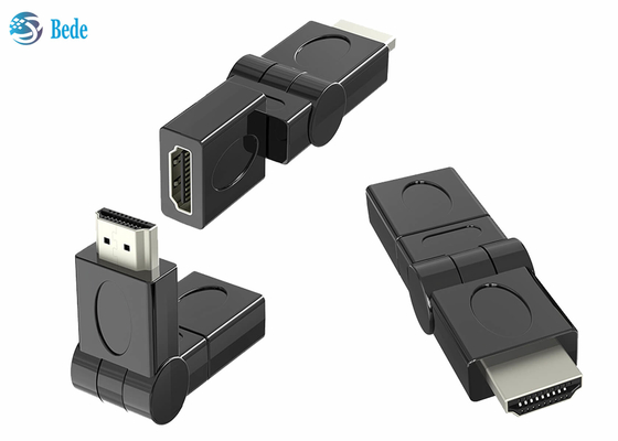 금은 회전 가능한 HDMI 남자이고 여성인 스위블 어댑터 90 180 270 360 Deg를 도금처리했습니다