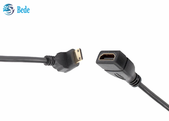 HDMI 여성 케이블 접속기 연결기 4 방향에 대한 각을 이루는 작은 HDMI 수컷들 위 아래 좌 우