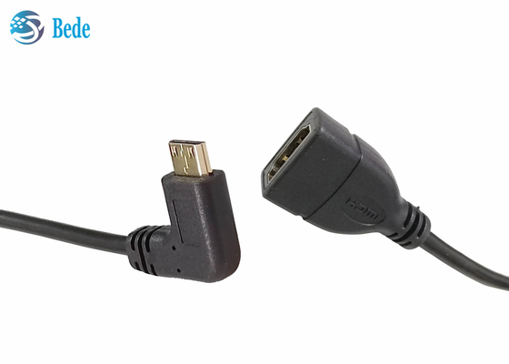 HDMI 여성 케이블 접속기 연결기 4 방향에 대한 각을 이루는 작은 HDMI 수컷들 위 아래 좌 우