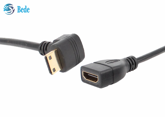 HDMI 여성 케이블 접속기 연결기 4 방향에 대한 각을 이루는 작은 HDMI 수컷들 위 아래 좌 우
