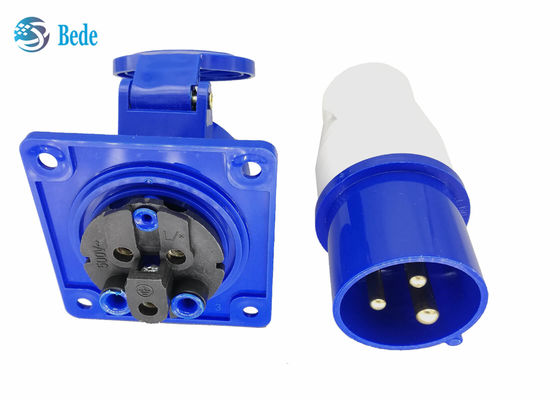 3개 핀 산업적 플러그와 소켓 장비는 부착 유형 방수 IP44 220-250V 16A에 판벽널을 끼웁니다