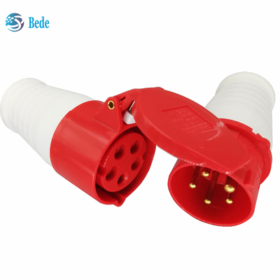5 핀 산업적 플러그 & 소켓 산업 권력 연결기  IP44 AC380-415V 16A