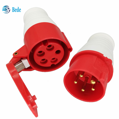 5 핀 산업적 플러그 & 소켓 산업 권력 연결기  IP44 AC380-415V 16A