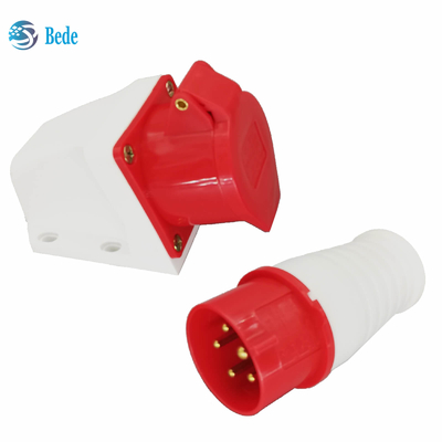 특공대 연결관 마개와 소켓 IEC 60309 380-415V 16Amp 벽 설치 유형