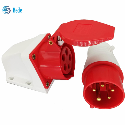 특공대 연결관 마개와 소켓 IEC 60309 380-415V 16Amp 벽 설치 유형