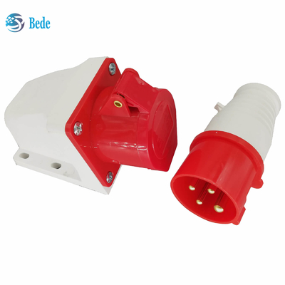 남여 전기 소켓 4 핀 3P+E 380~415V 16Amp 벽 장착 유형 IP44
