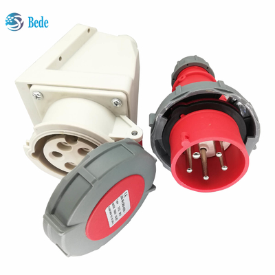 3P+N+E 산업적 플러그와 소켓 IP67 AC220-415V 16과 32 Amp 벽 장착 식