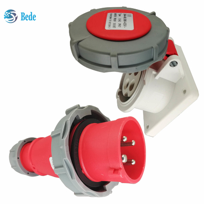 4 핀 3P + E 16Amp 산업 전원 소재 및 패널 장착 소재 IP67