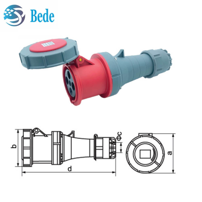내구성 높은 전류 63A / 125 Amp 산업 플러그 및 소켓 3P + E IP67
