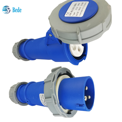 단일 단계 3pin 산업 플러그 소켓 - 표준 ICE60309 220 ~ 250V 32Amp