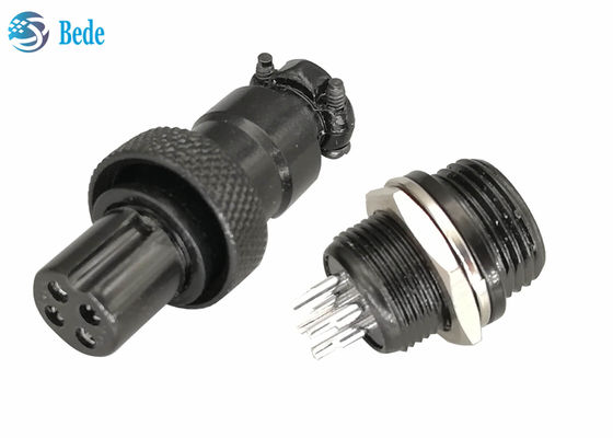 남성 및 여성 키트 Gx12 항공 커넥터 검은 색 진크 합금 물질