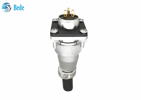 WS20 원형 커넥터, 사각 플랜지 및 방진 덮개, 2, 3, 4핀, 500V 25A